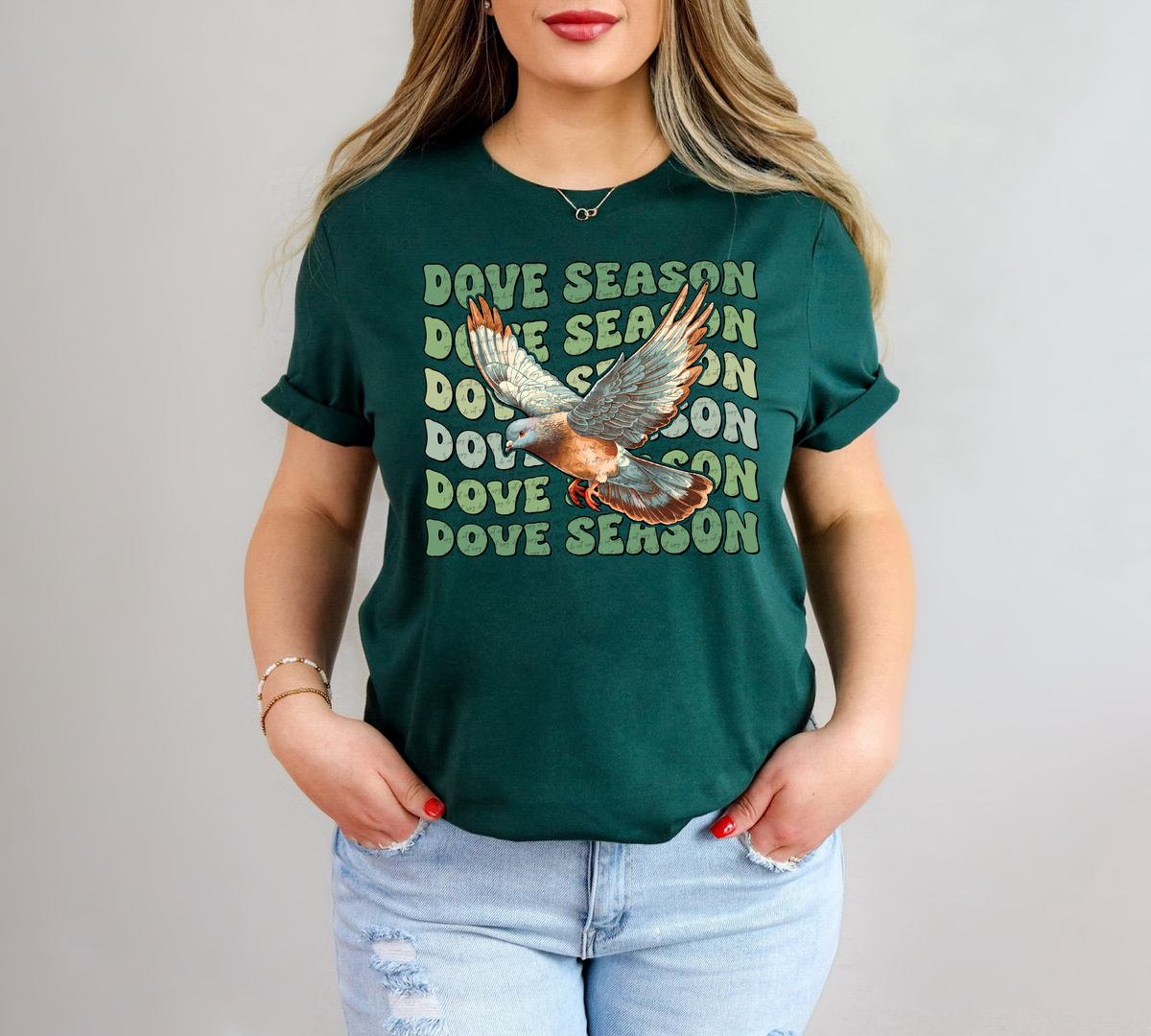 Dove Season Squiggle Word Stacked 76322 DTF Transfer