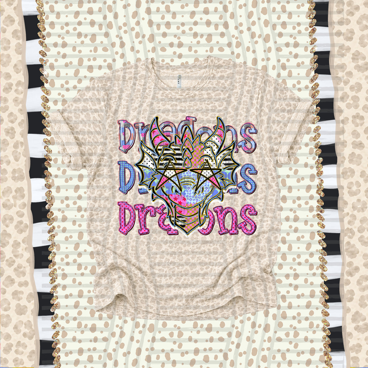 Dragons-Dolly Doodle Print (Caplinger) DTF Transfer