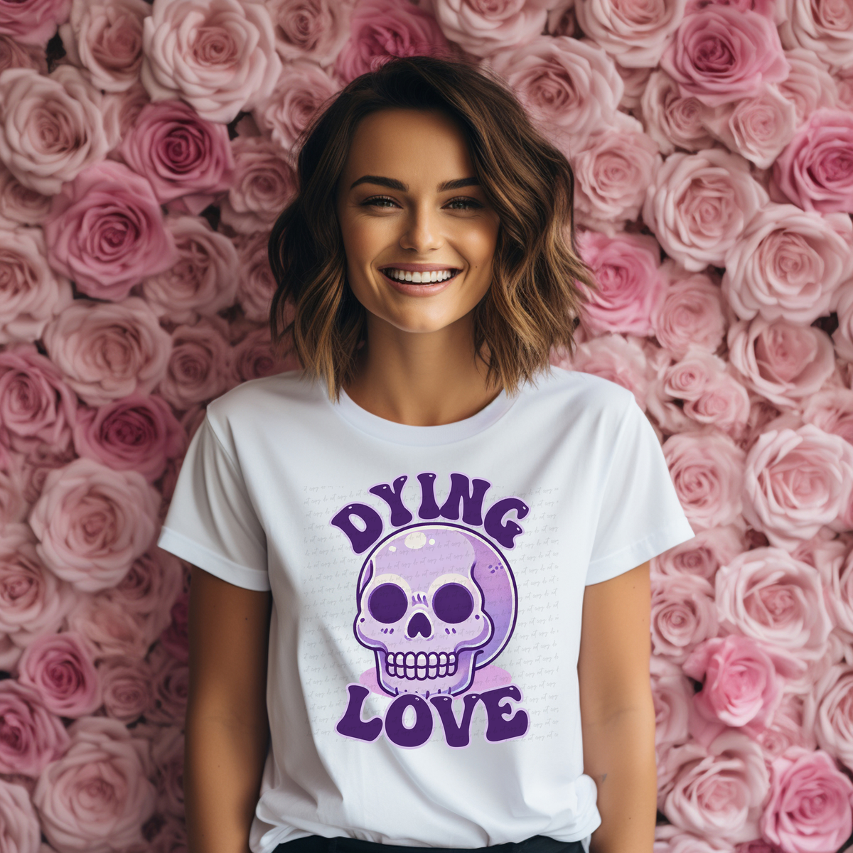 Dying Love Purple Skull 117825 DTF transfer