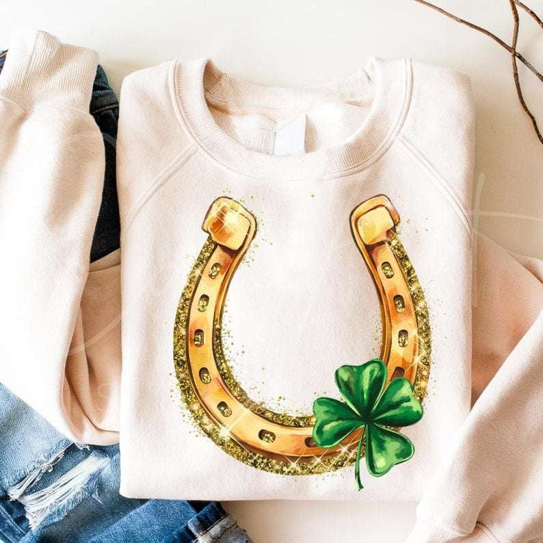 Gold horseshoe 75990 DTF transfer