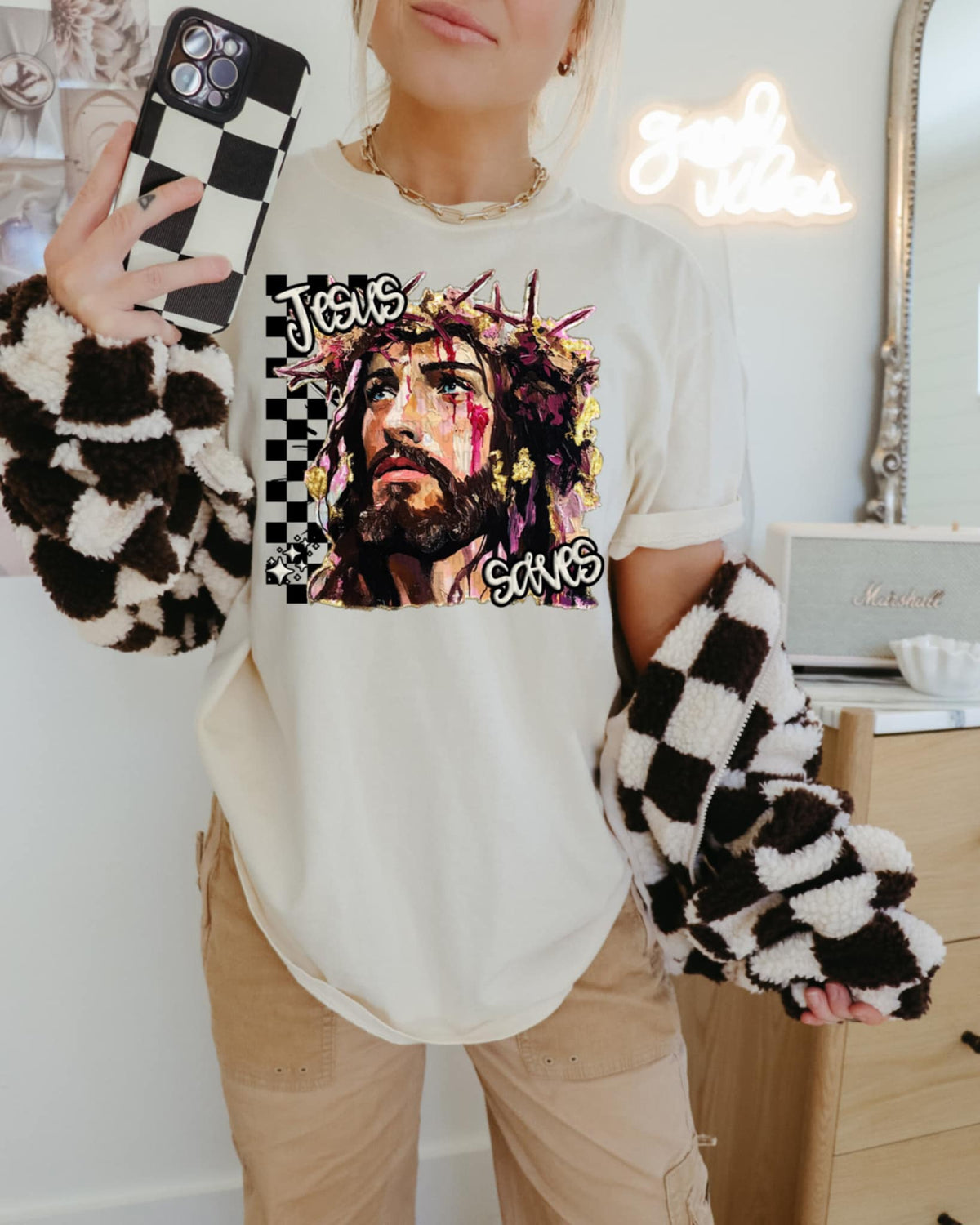 Jesus saves 94579 DTF transfer