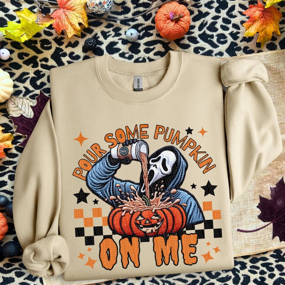 Pour some pumpkin on me exclusive DTF transfer