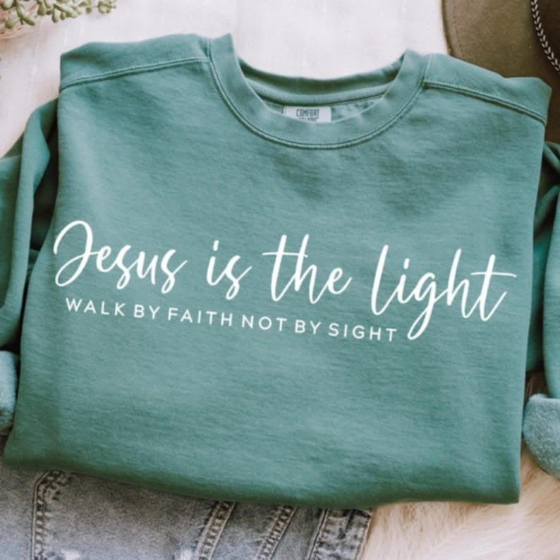 Jesus is the light WHITE 106510 DTF transfer