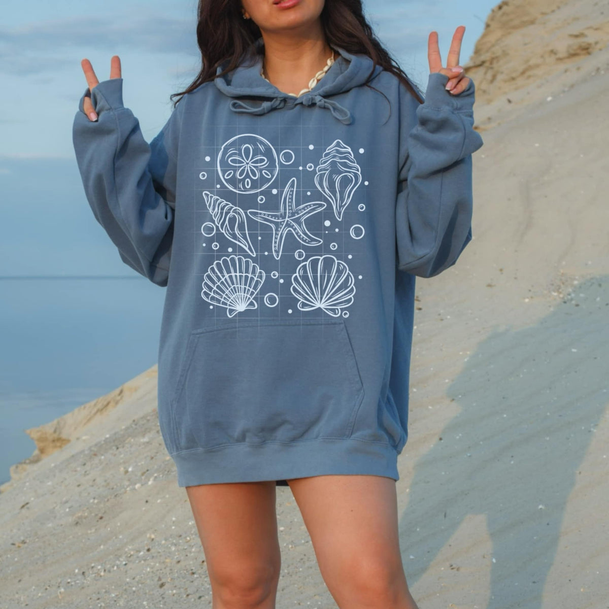 Sea shells Light Blue (CSC) 98306 DTF transfer