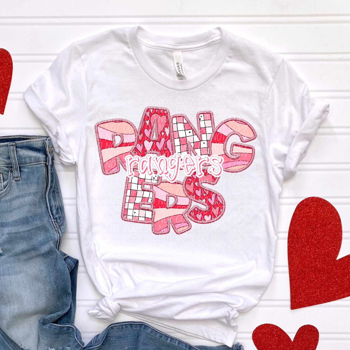 Rangers pink groovy (CITY) 80553 DTF transfer