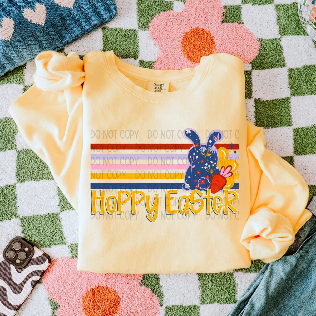 Happy Easter retro lines (SWD) 91051 DTF transfer