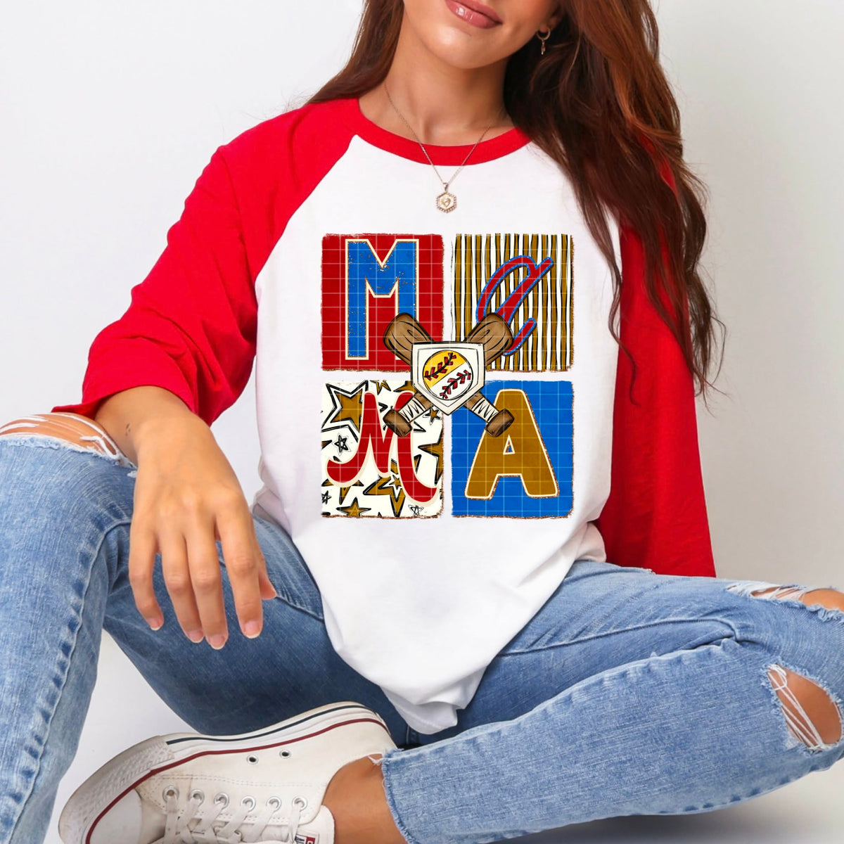 Mama four blocks (baseball and softball) (PHDC) DTF Transfer