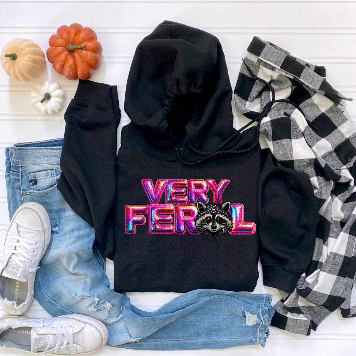 Very feral raccoon (CITY) 55907 DTF transfer