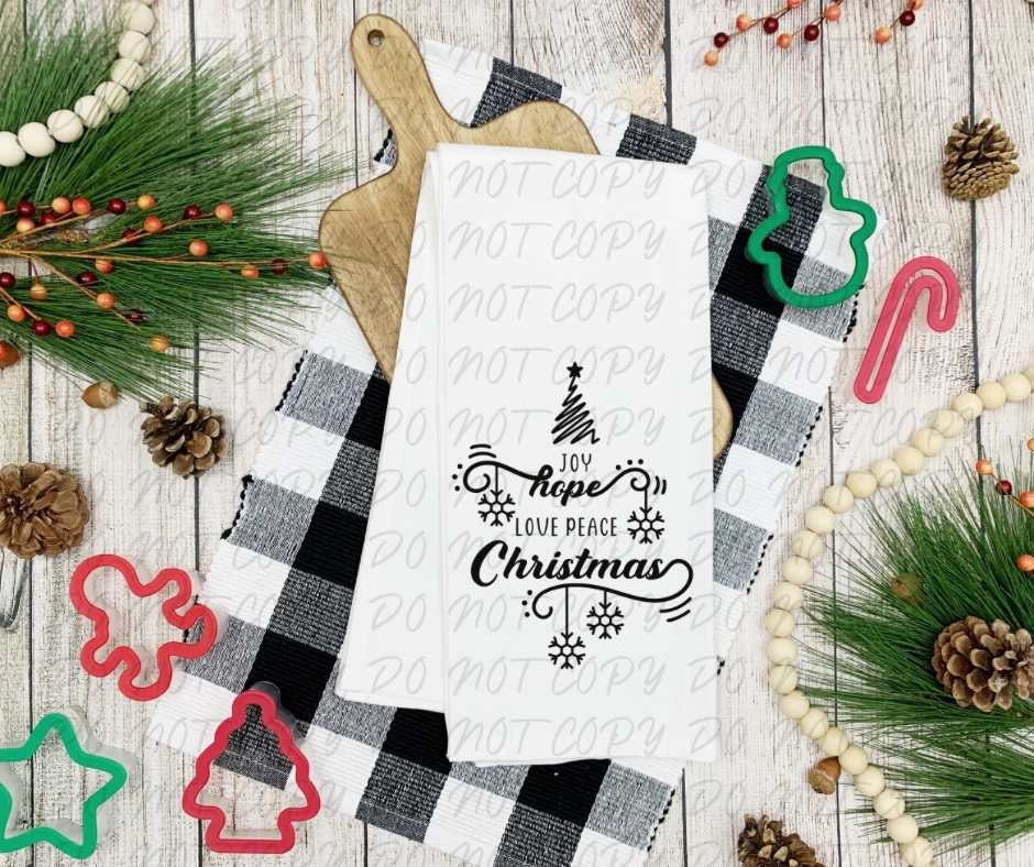 Joy hope love peace Christmas (VINTAGE) 64111 DTF transfer