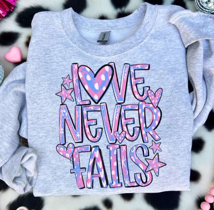 Love never fails (s&g) DTF transfer
