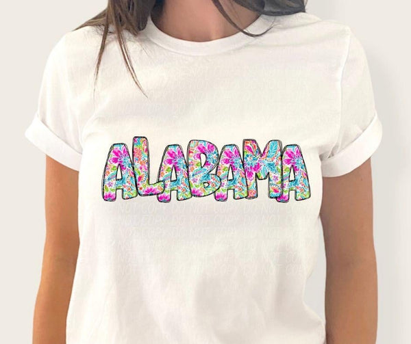 Alabama paisley filled (CITY) 52361 DTF transfer