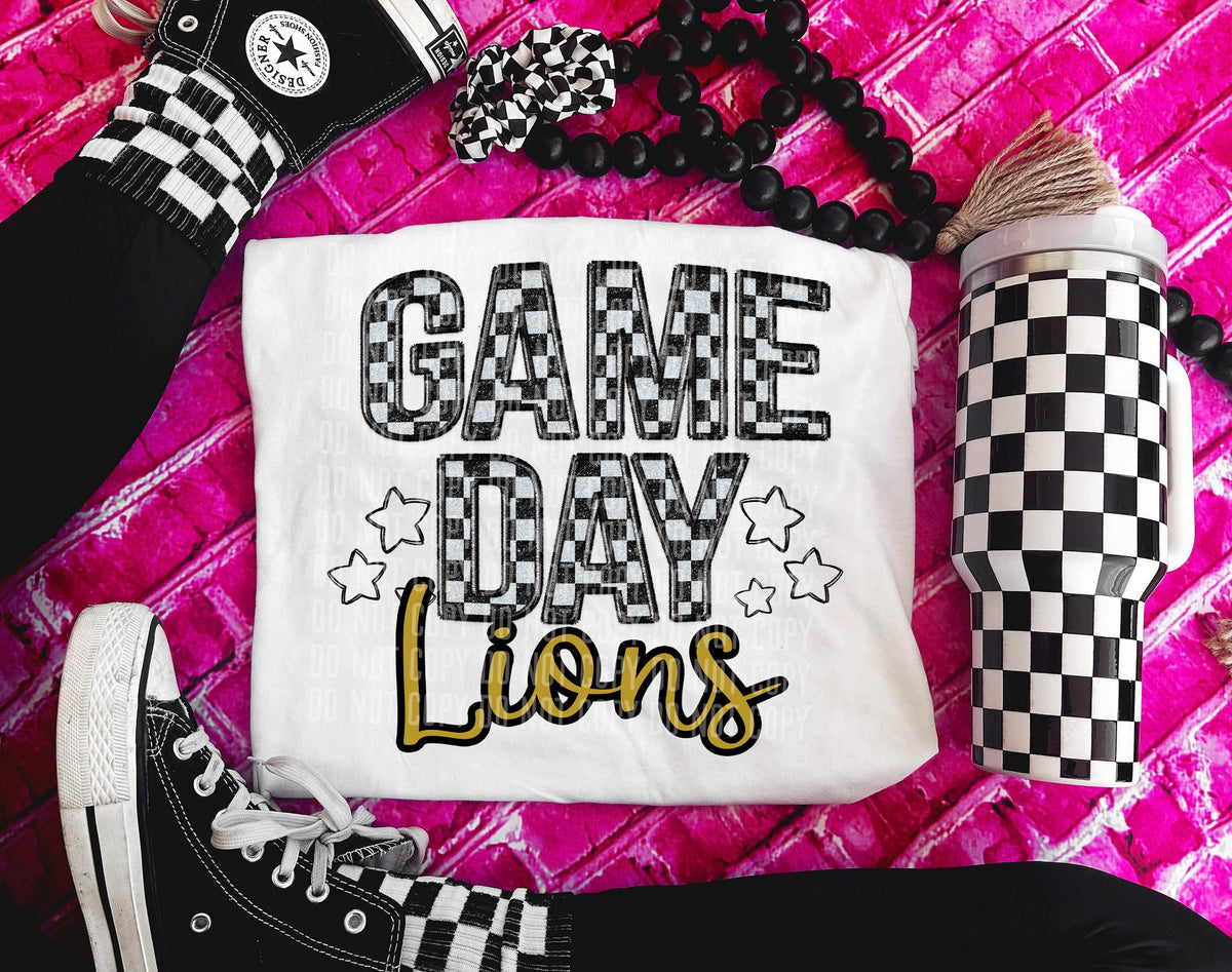 Game Day lions (yellow) 30903 DTF transfers