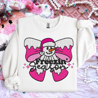 Freezin season pink bow (HW) 67990 DTF transfer