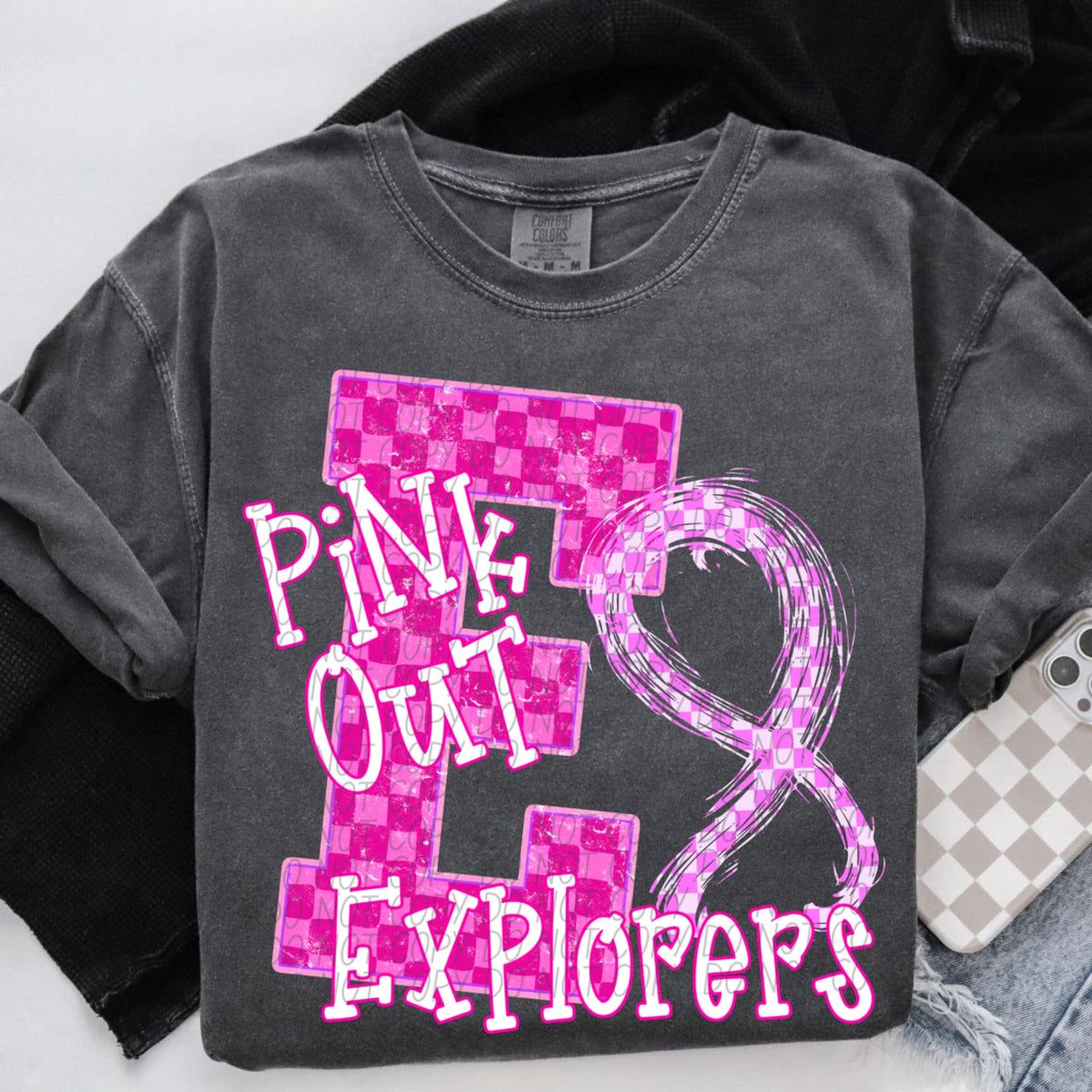 Explorers Pink Out Varsity (city) DTF Transfer