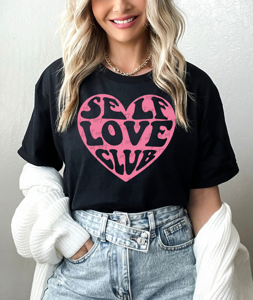 Self Love Club heart 56380 DTF transfers