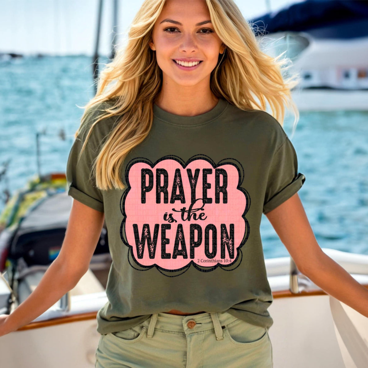 Prayer is the weapon (SDD) 93160 DTF transfer