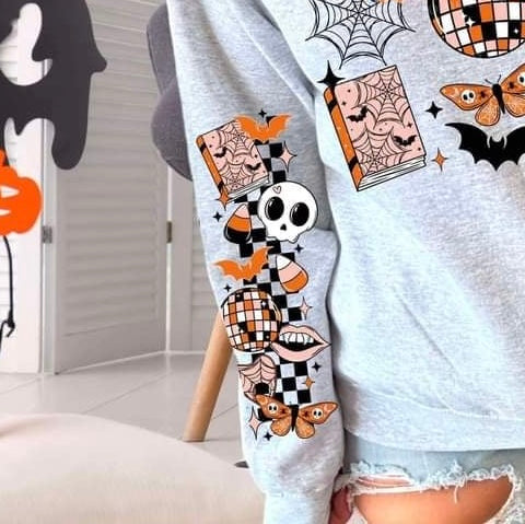 Groovy Halloween items sleeve (CSC) 52687 DTF transfer