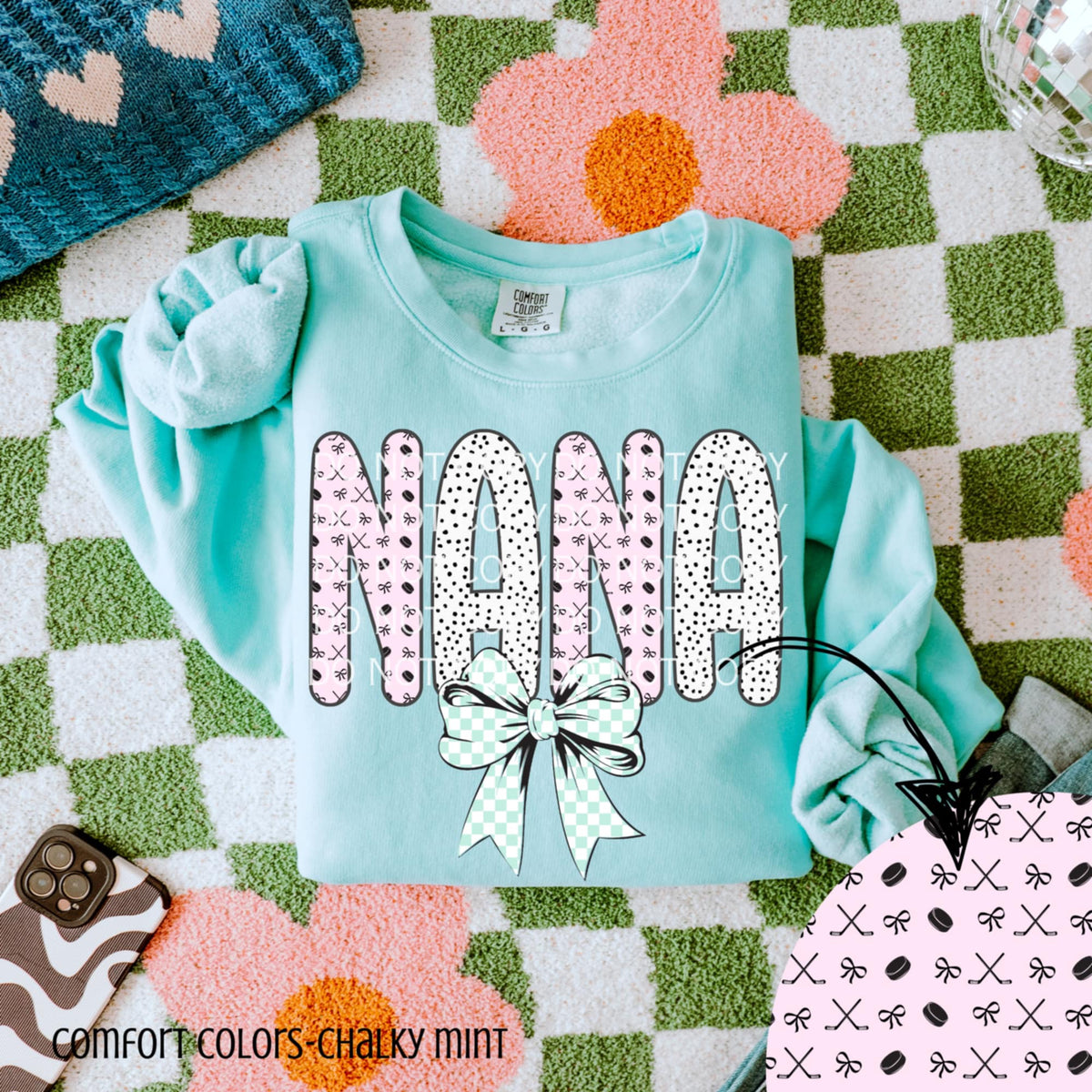 Nana hockey letters (CSG) 90230 DTF transfer