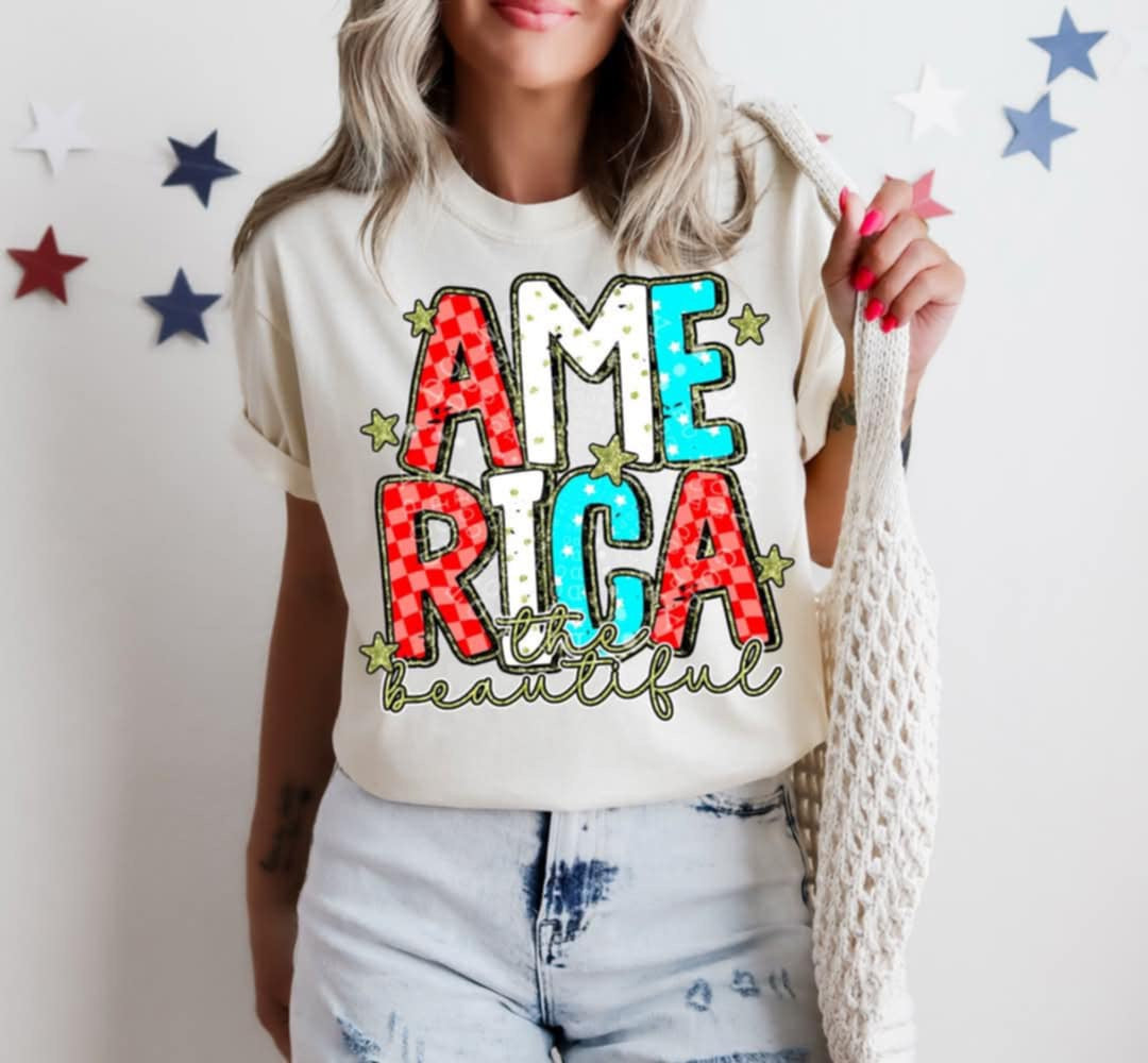 America the beautiful (C’s) 100057 DTF transfer