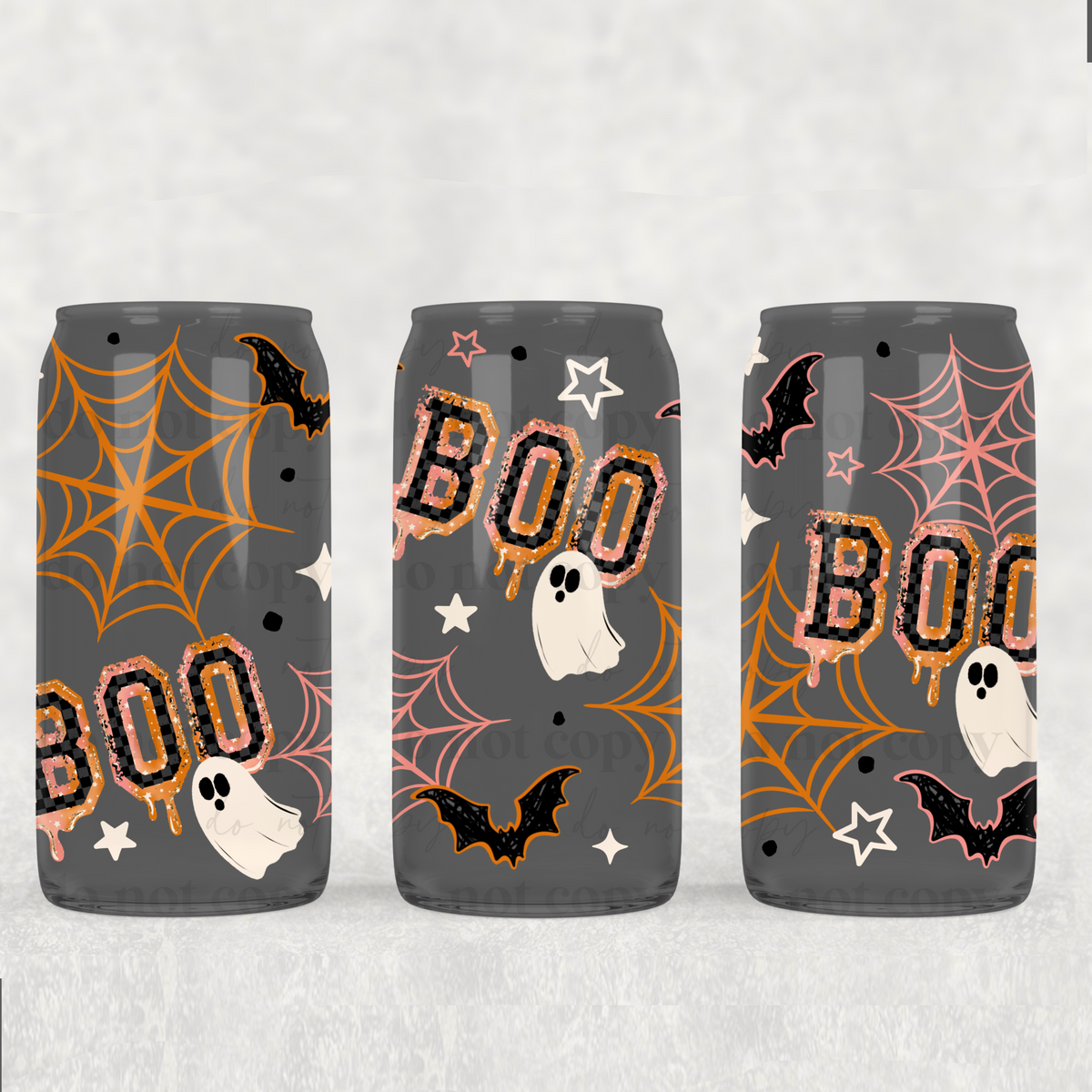 Boo pink and orange (CSC) UV DTF WRAP