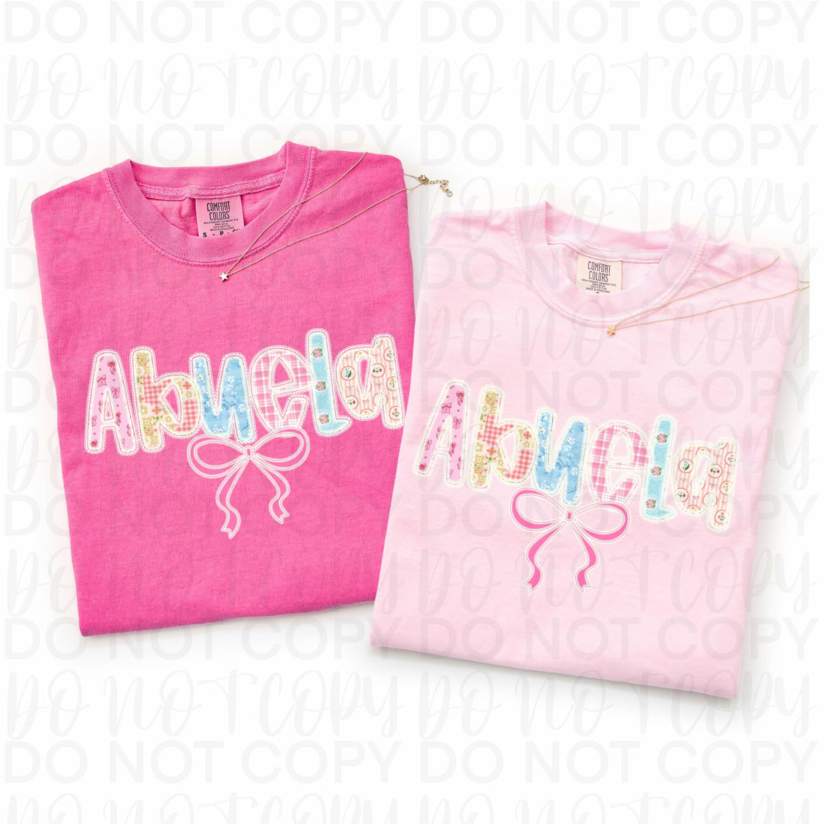 Abuela patterns and lace with bow Sunday Special DTF transfer
