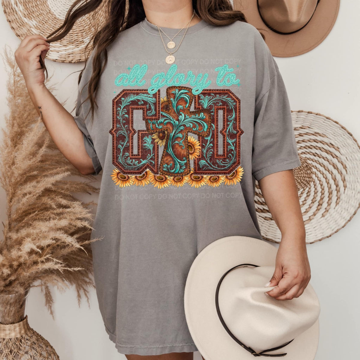 All glory to god western (SCG) 96272 DTF transfer