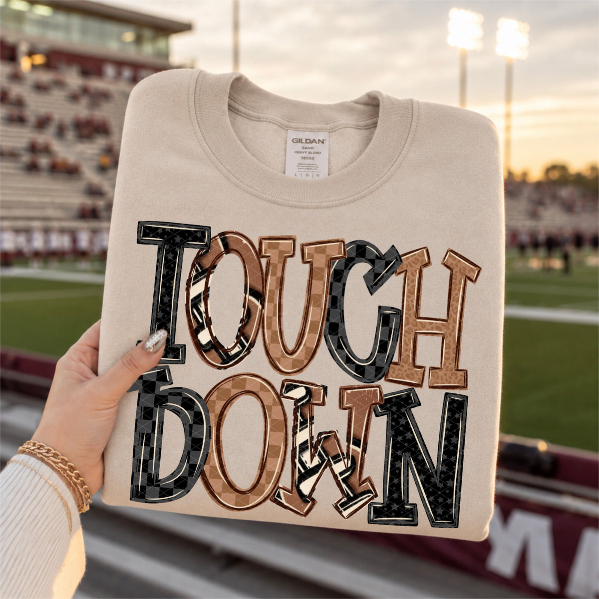 Touchdown checker Sunday Special DTF transfer
