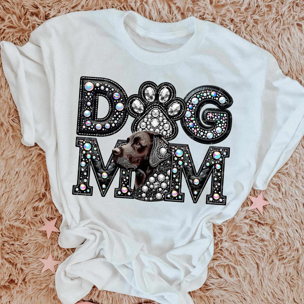 Lab Dog mom rhinestone 49089 DTF transfer