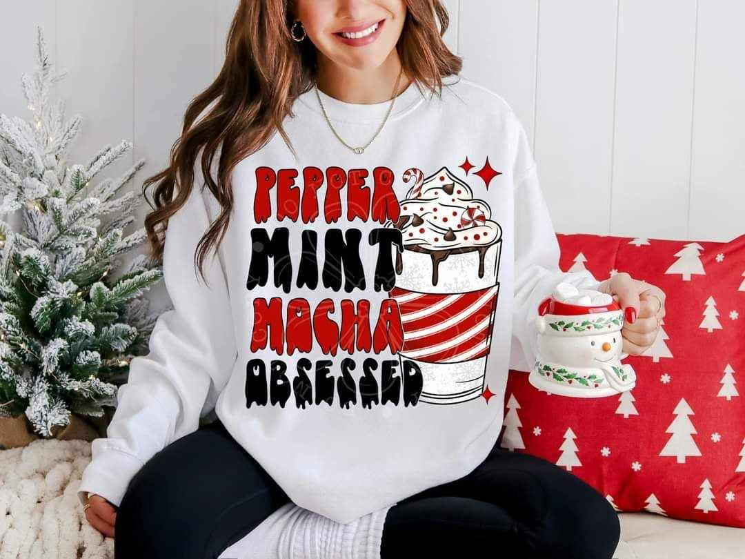Peppermint mocha obsessed (LYTTLE) 62604 DTF transfer