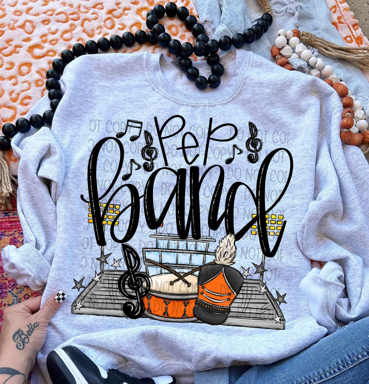 Pep band orange drums (SW) 58431 DTF transfer