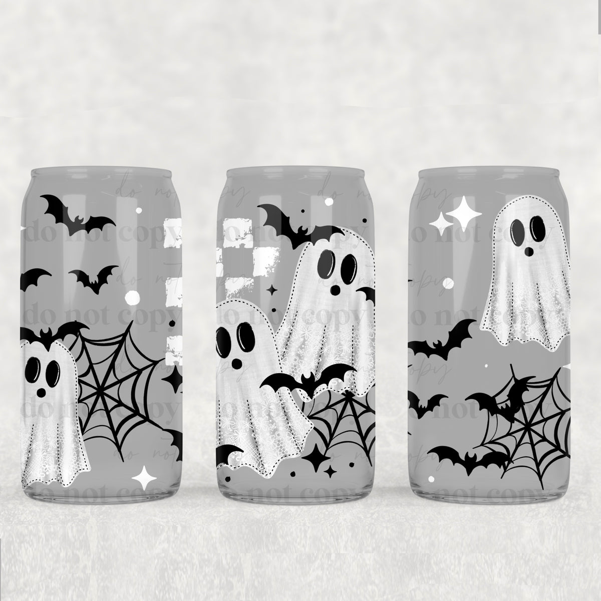 White ghosts and bats (CSC) UV DTF WRAP