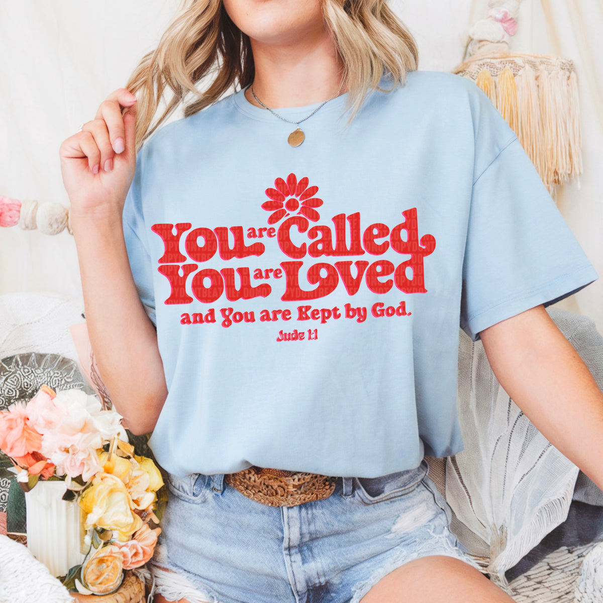You are called you are loved RED 95519 DTF transfer