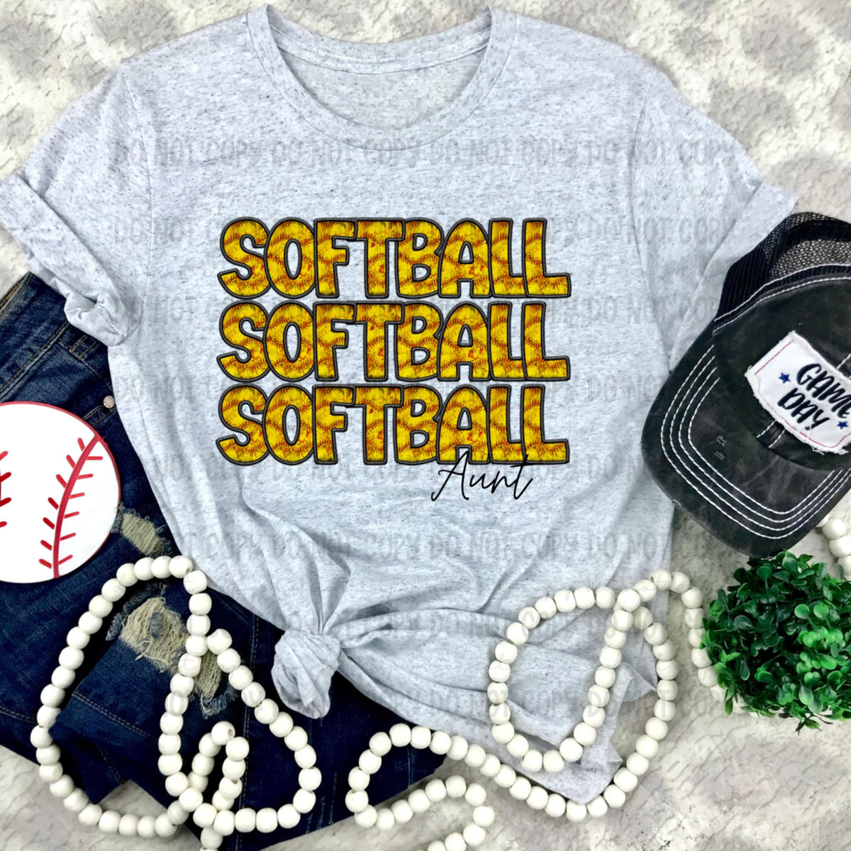 Softball aunt stacked (REVEL) 91194 DTF transfer