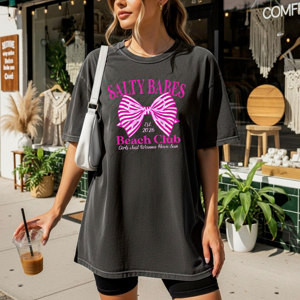 Salty Babes beach club (pink) Sunday special DTF transfer