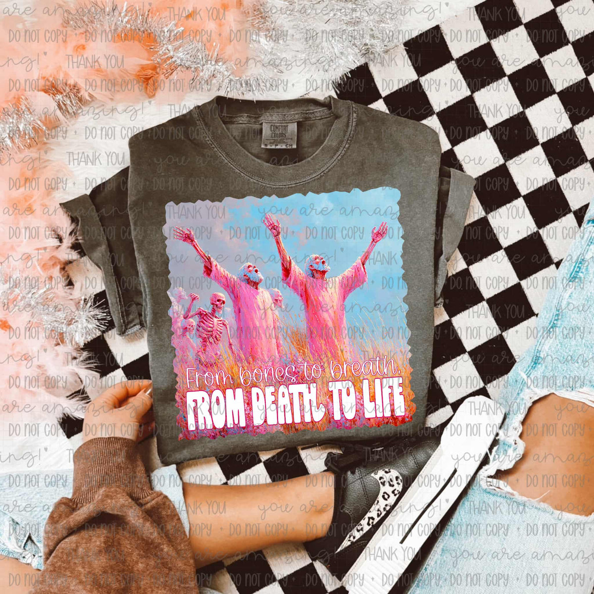 Bones to Breath death to life (oh honey) 113216 DTF transfer