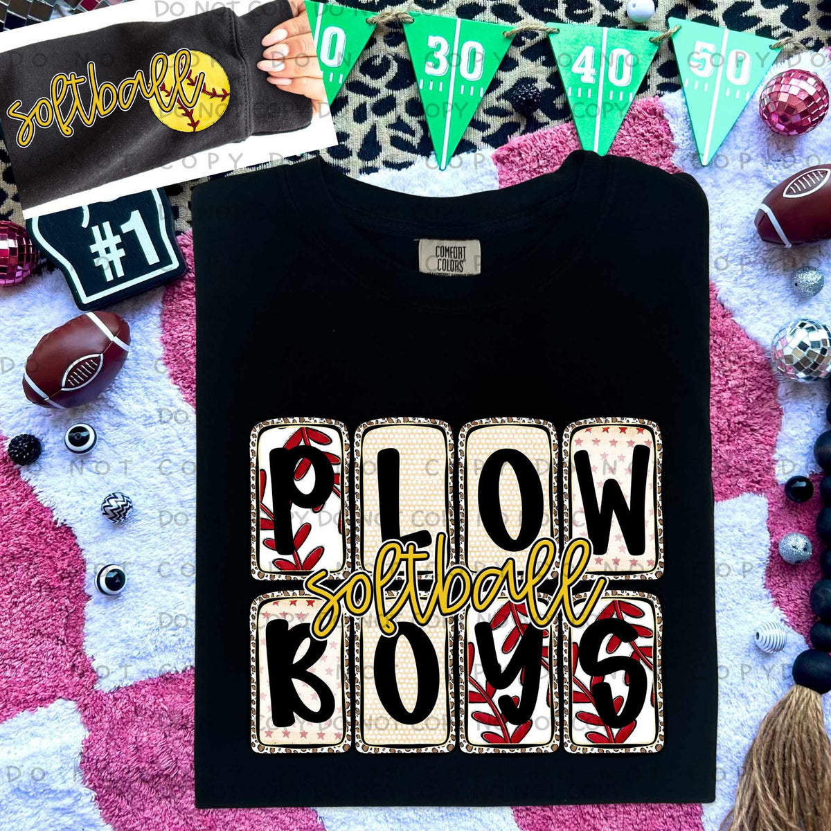 Plow boys Softball FRONT (caplinger) 82643 DTF transfer