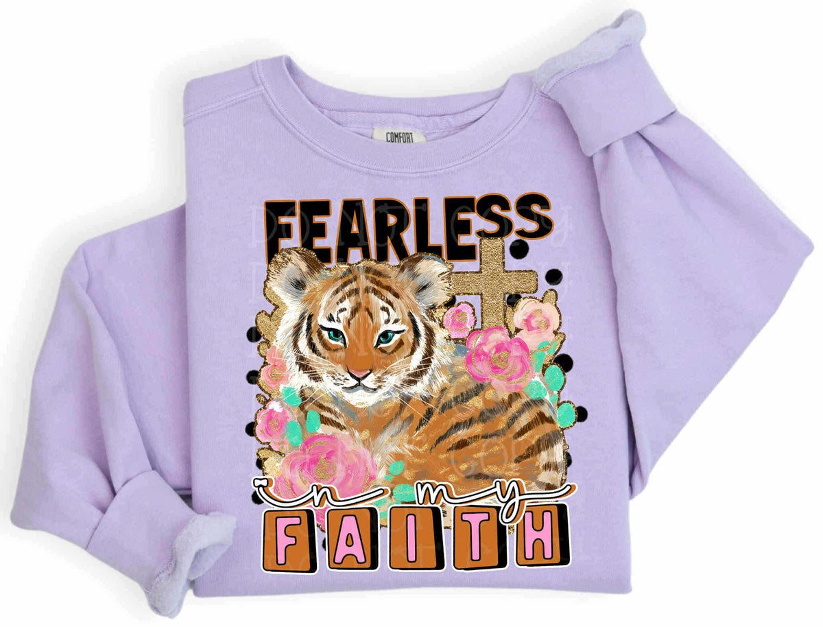Fearless in my Faith tiger EXCLUSIVE DTF Transfer