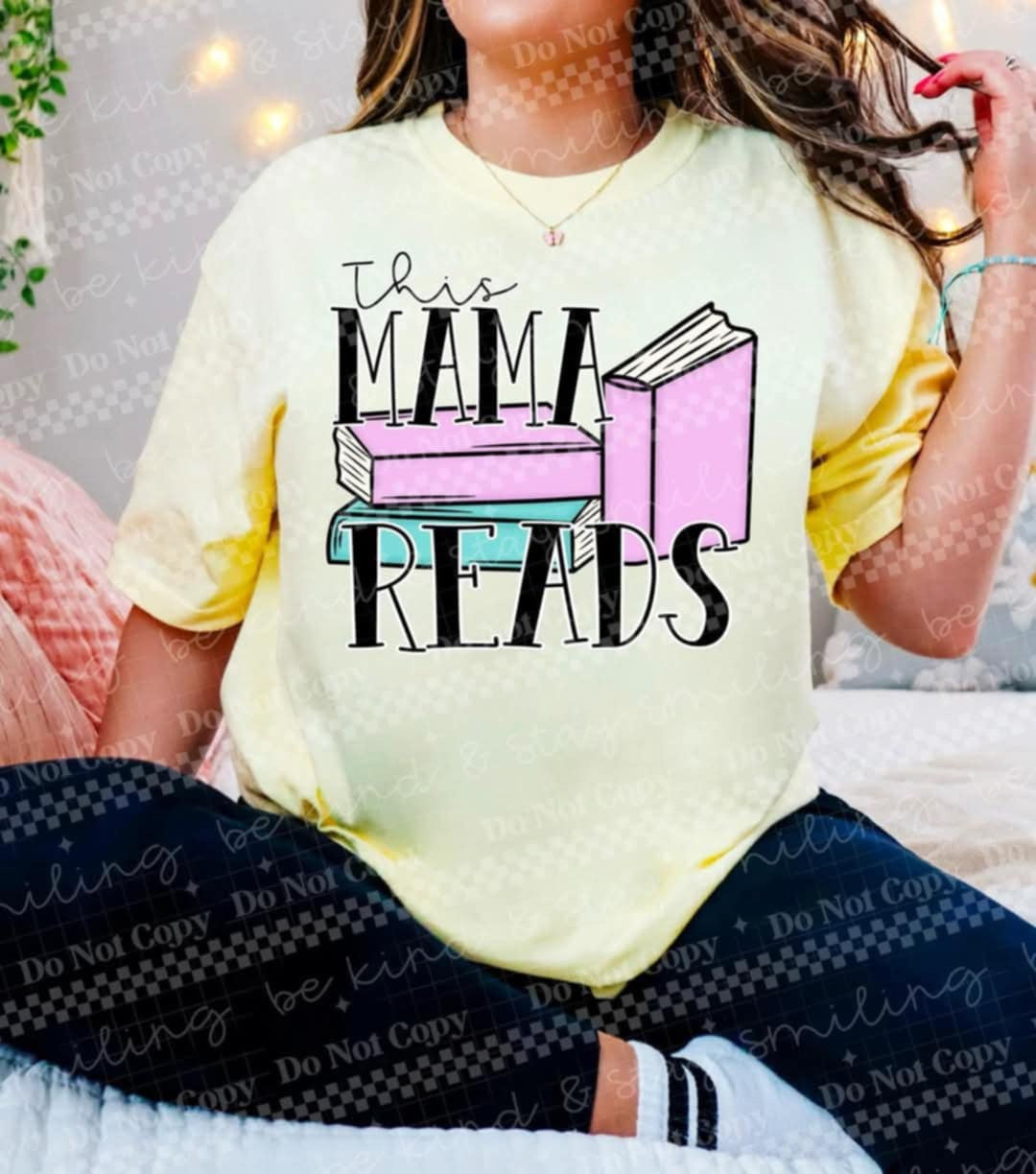 This mama reads 99047 DTF transfer