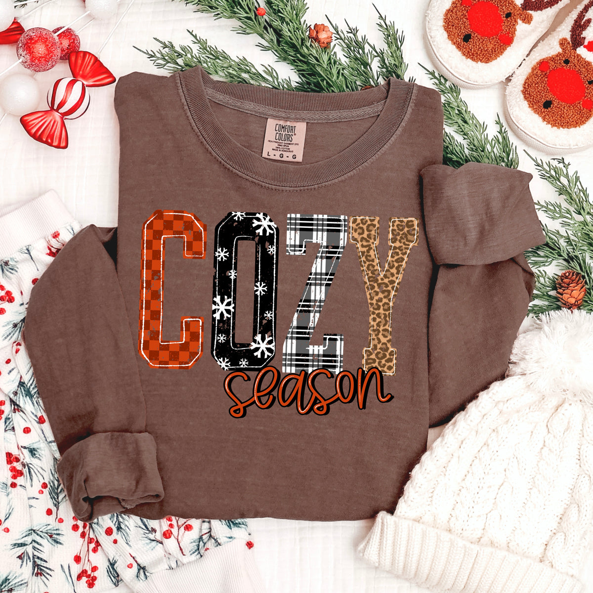 Cozy season winter varsity lettets (CSC) DTF Transfer