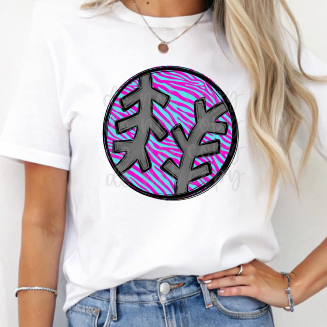 Purple and blue zebra ball 95948 DTF transfer