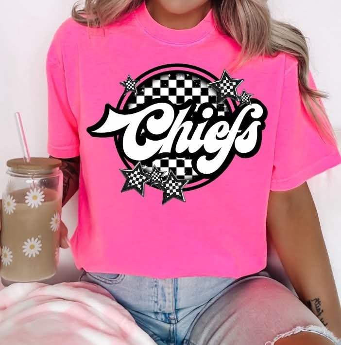 Chiefs checkered circle (S&G) 82379 DTF transfer