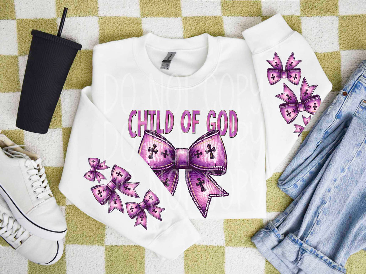Child of god bow FRONT ONLY (PH) 67673 DTF transfer