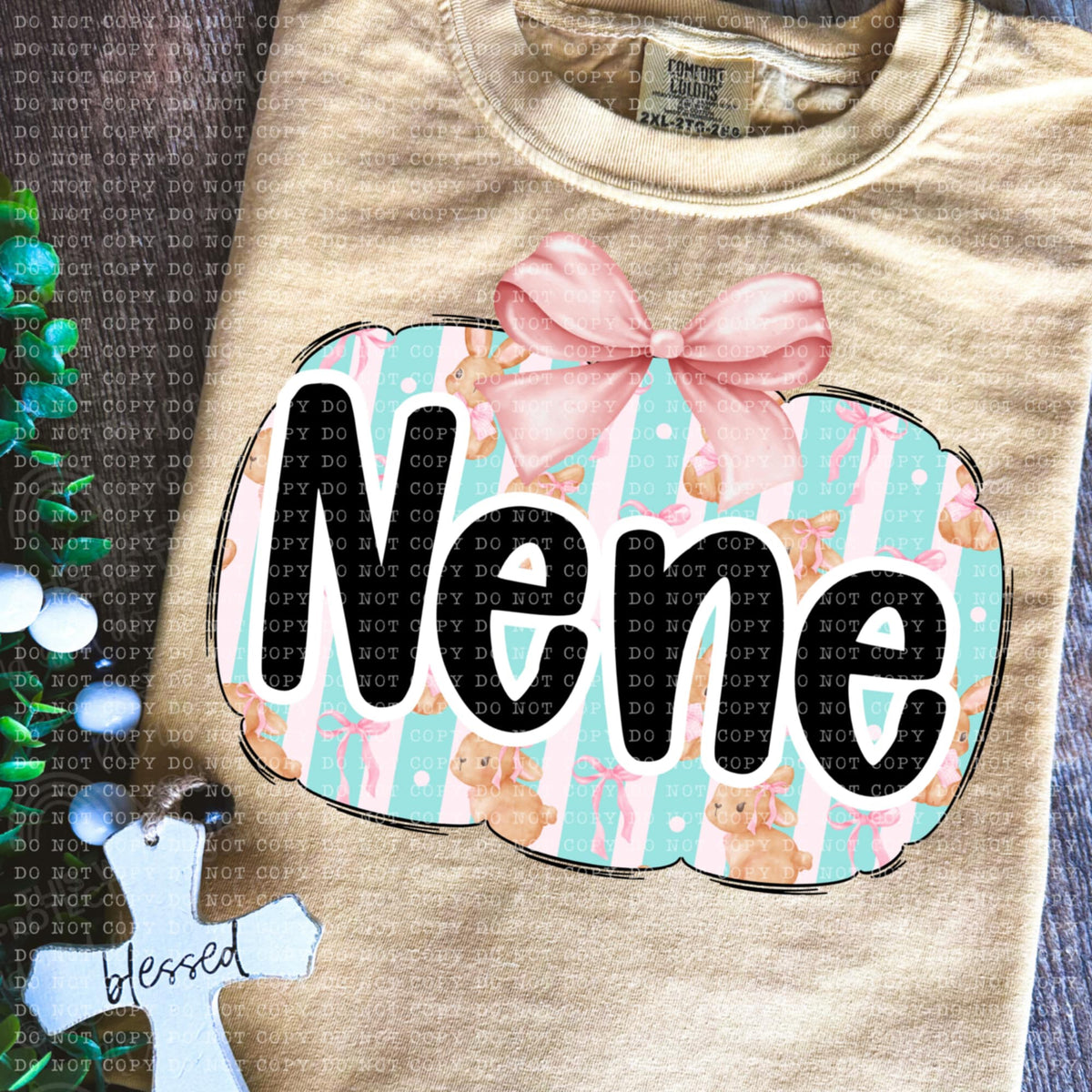 Nene bunny background (ECHT) 85667 DTF transfer