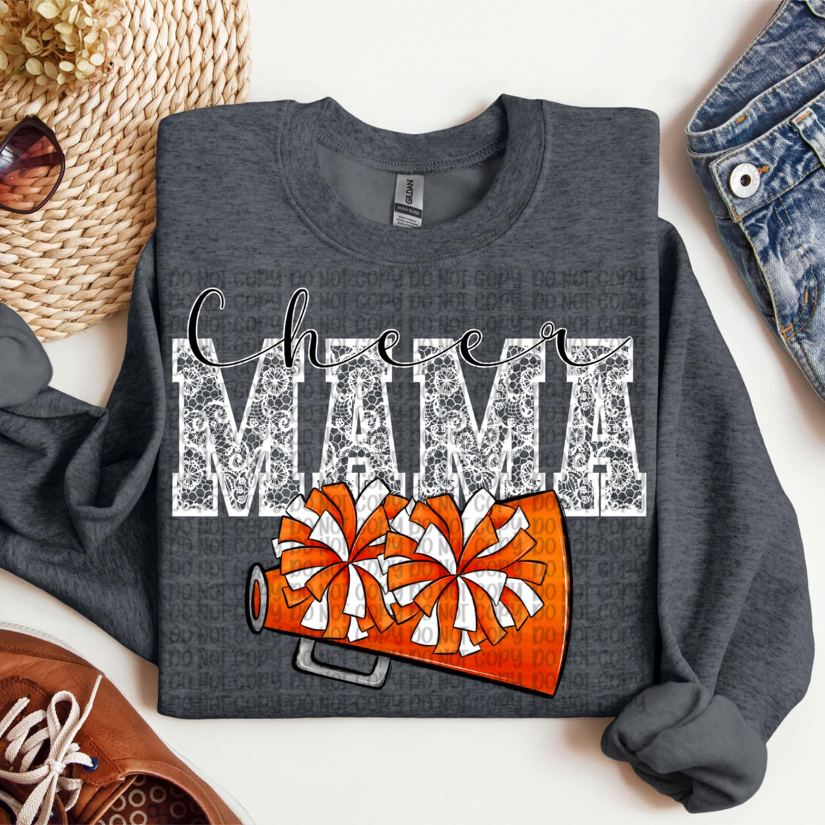 Cheer mama orange megaphone (VP) 91937 DTF transfer