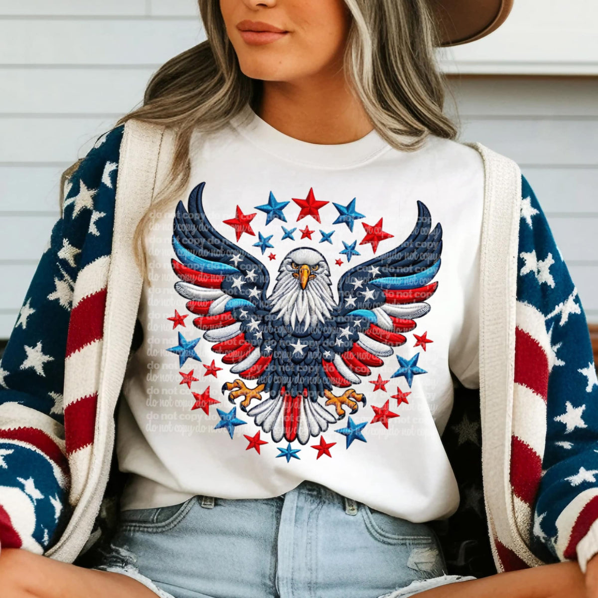 Patriotic Eagle (TTD) 99766 DTF transfer