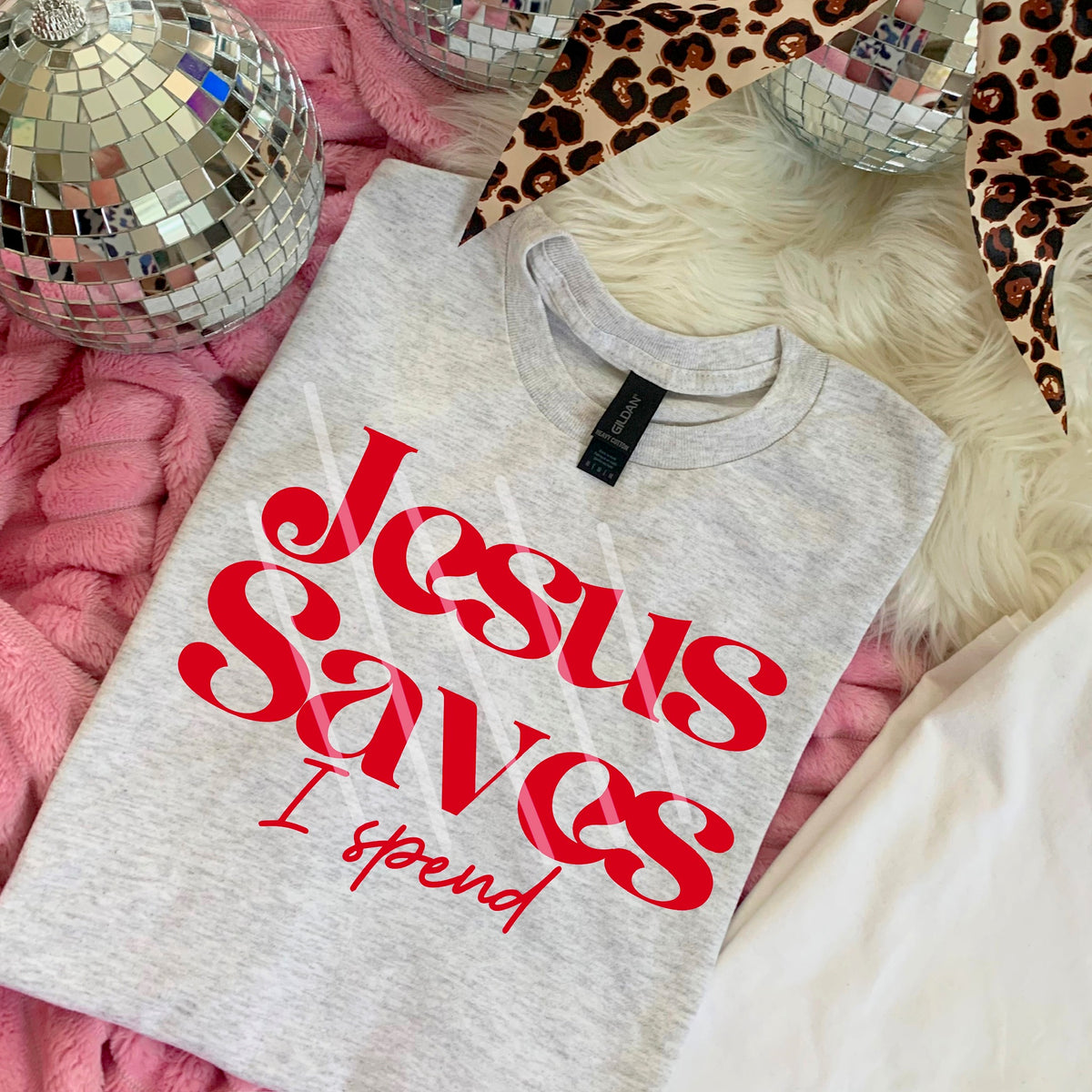 Jesus Spends I Save RED (MZ) 113459 DTF Transfer