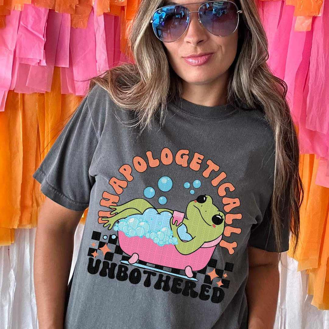 Unapproved unbothered frog (HW) 50210 DTF transfer