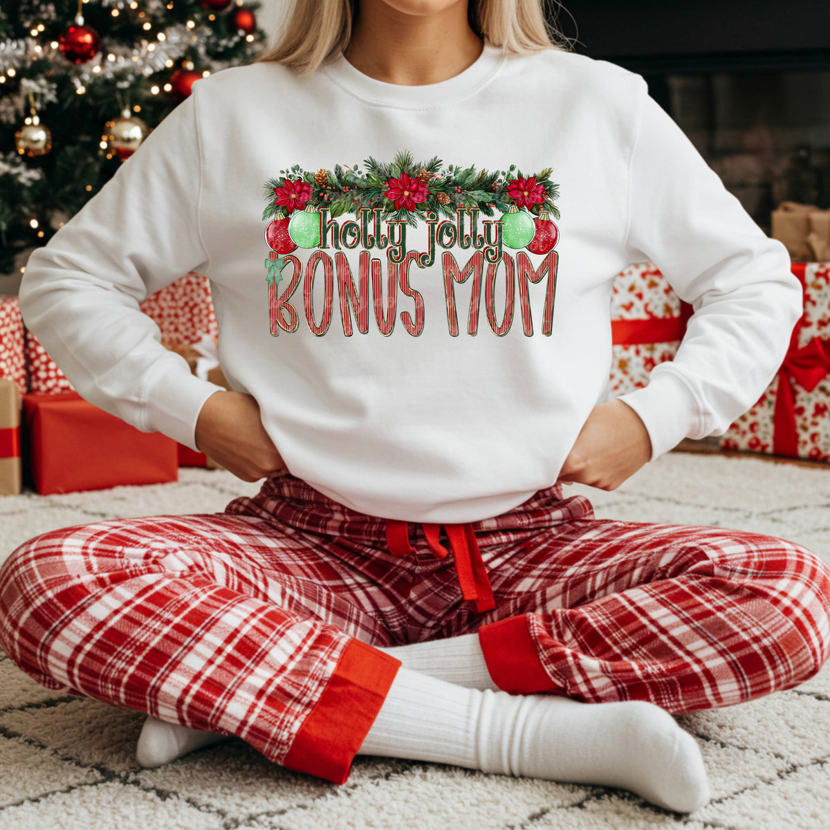 Holly Jolly Bonus Mom (DDD) DTF transfer