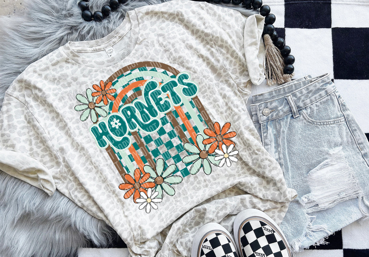 Floral Arch Mascot Hornets 49308 DTF TRANSERS