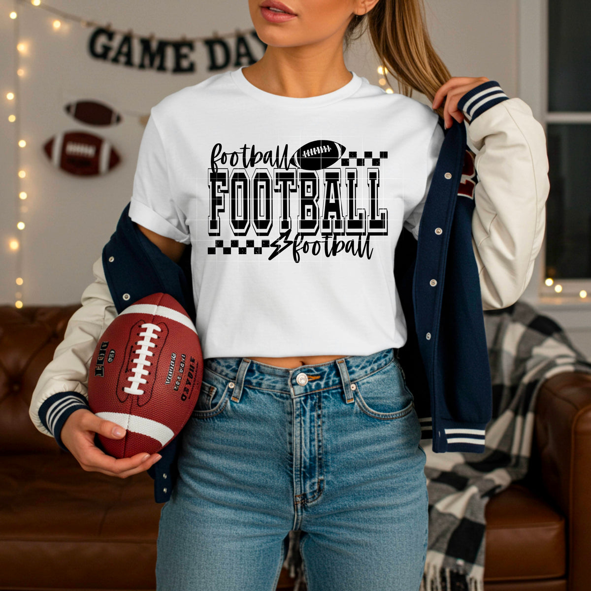 Football Season Repeated BLACK CSC DTF transfer